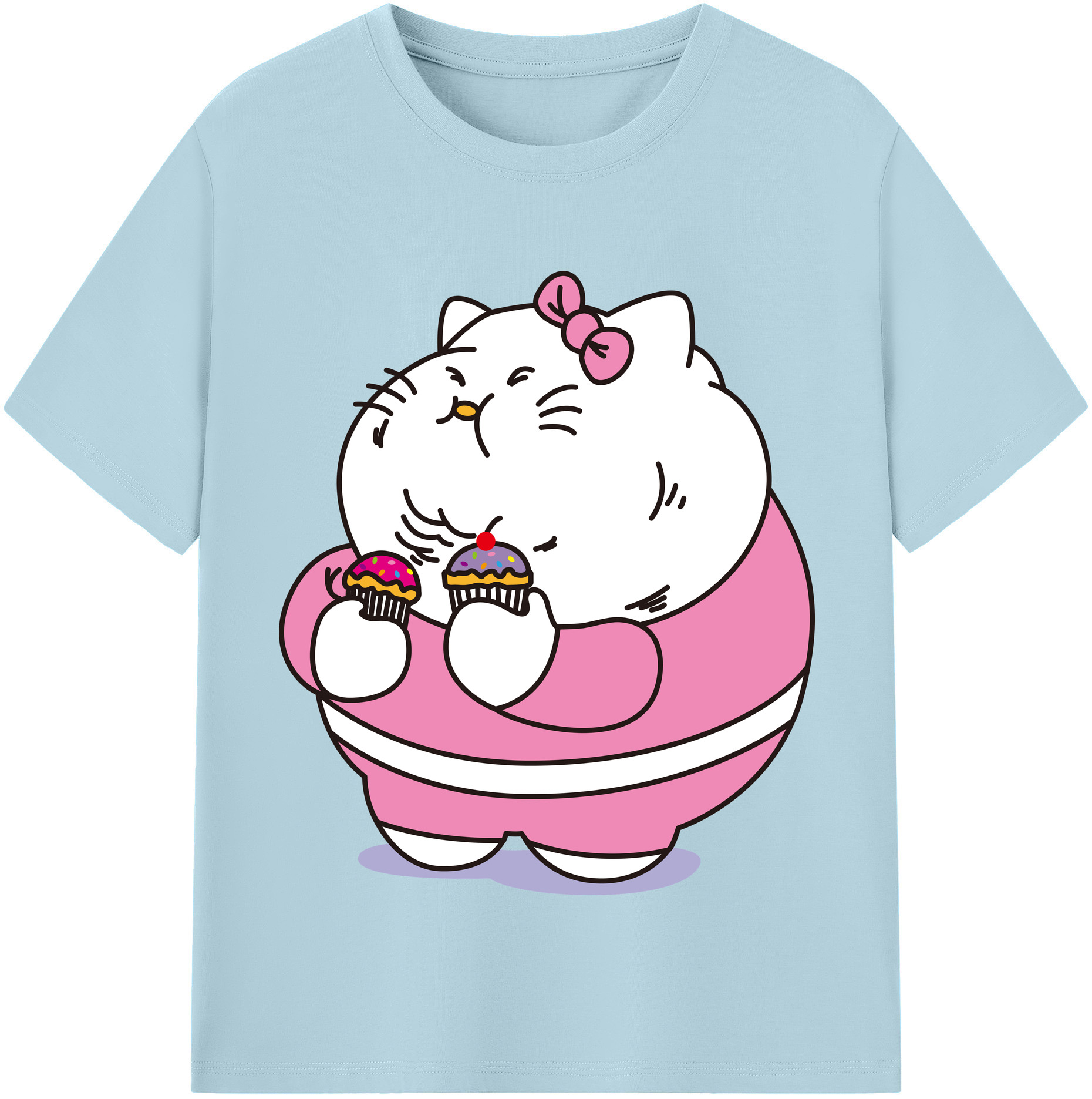 （画像用） Hello Kitty ハローキティ 綿100％半袖Tシャツ（フロントプリント）